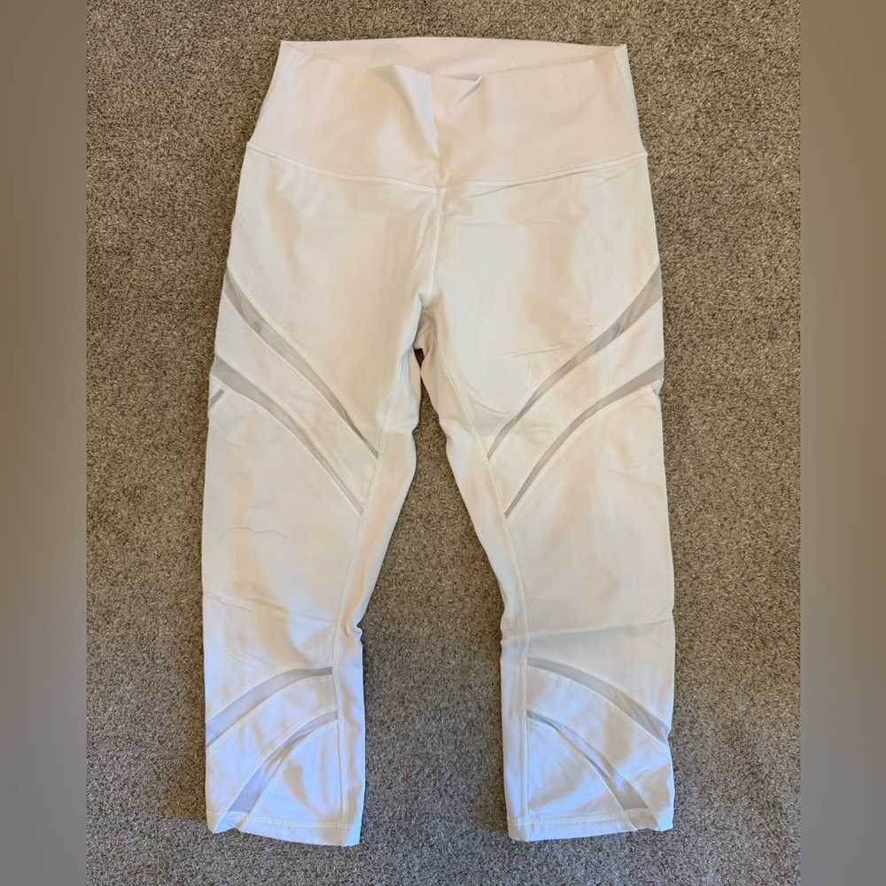 Lululemon White Crop Legggings